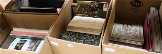 A quantity of books relating to History of Art, Van Gogh, Augustus Hare Pottery, etc. and two boxes of books